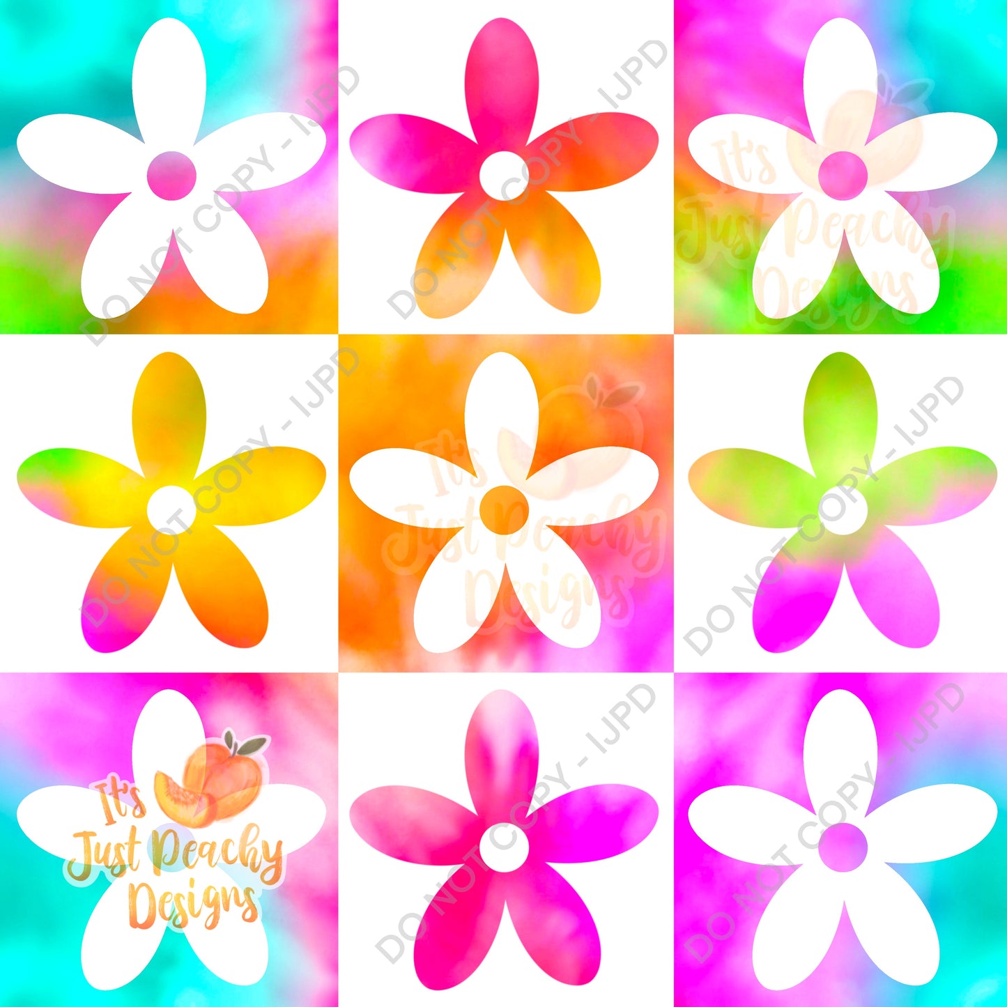 Summer Checker Flowers - Multiple Colors