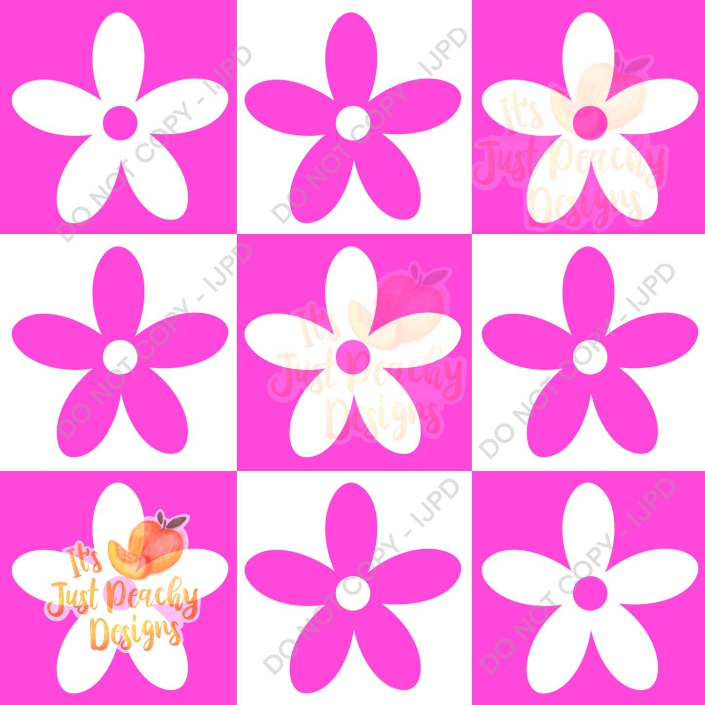 Summer Checker Flowers - Multiple Colors