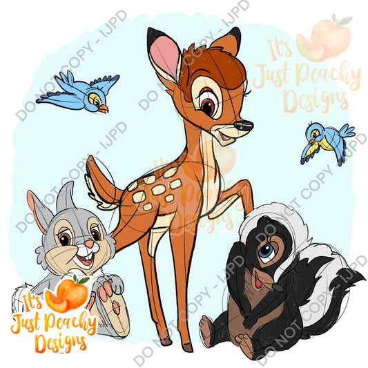 Biiirrdddd Deer and Friends PNG