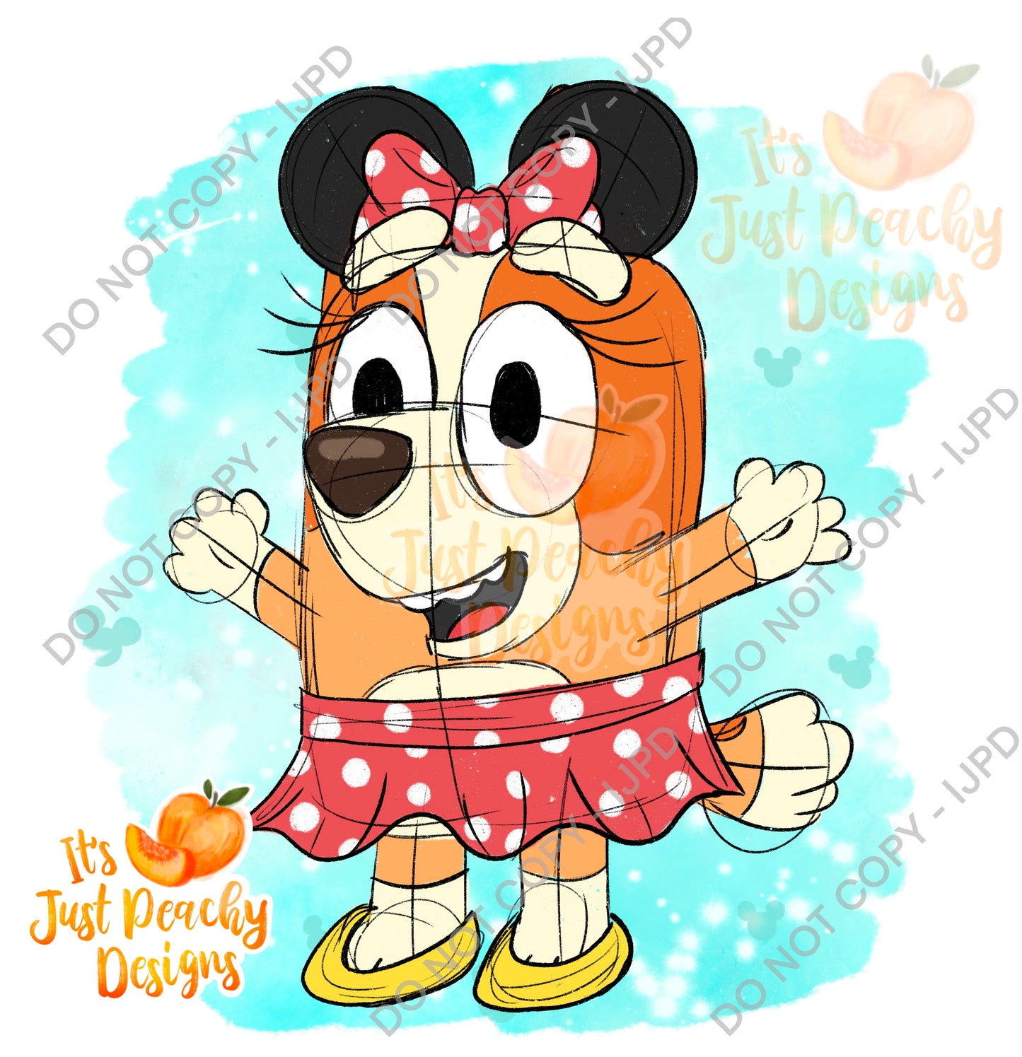 Sketchy Classic Friend Dog PNG- Multiple Colors