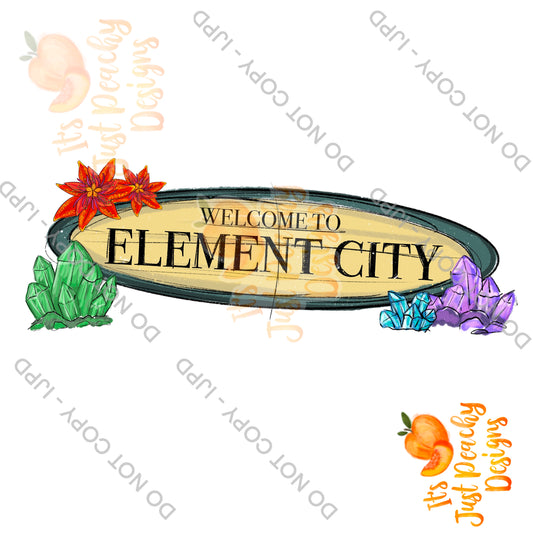 Fire and Water City PNG