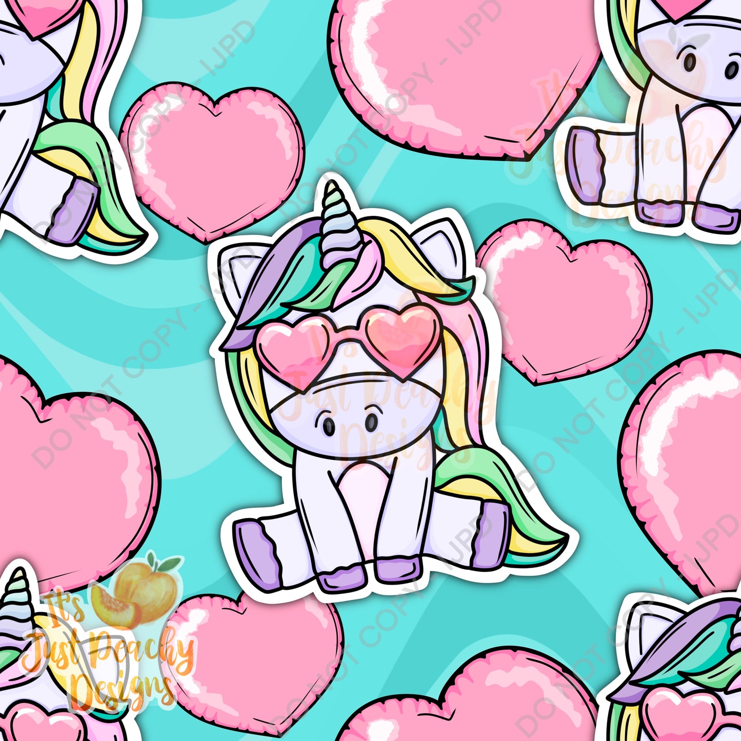 Unicorn Sticker Style- Multiple Color Options