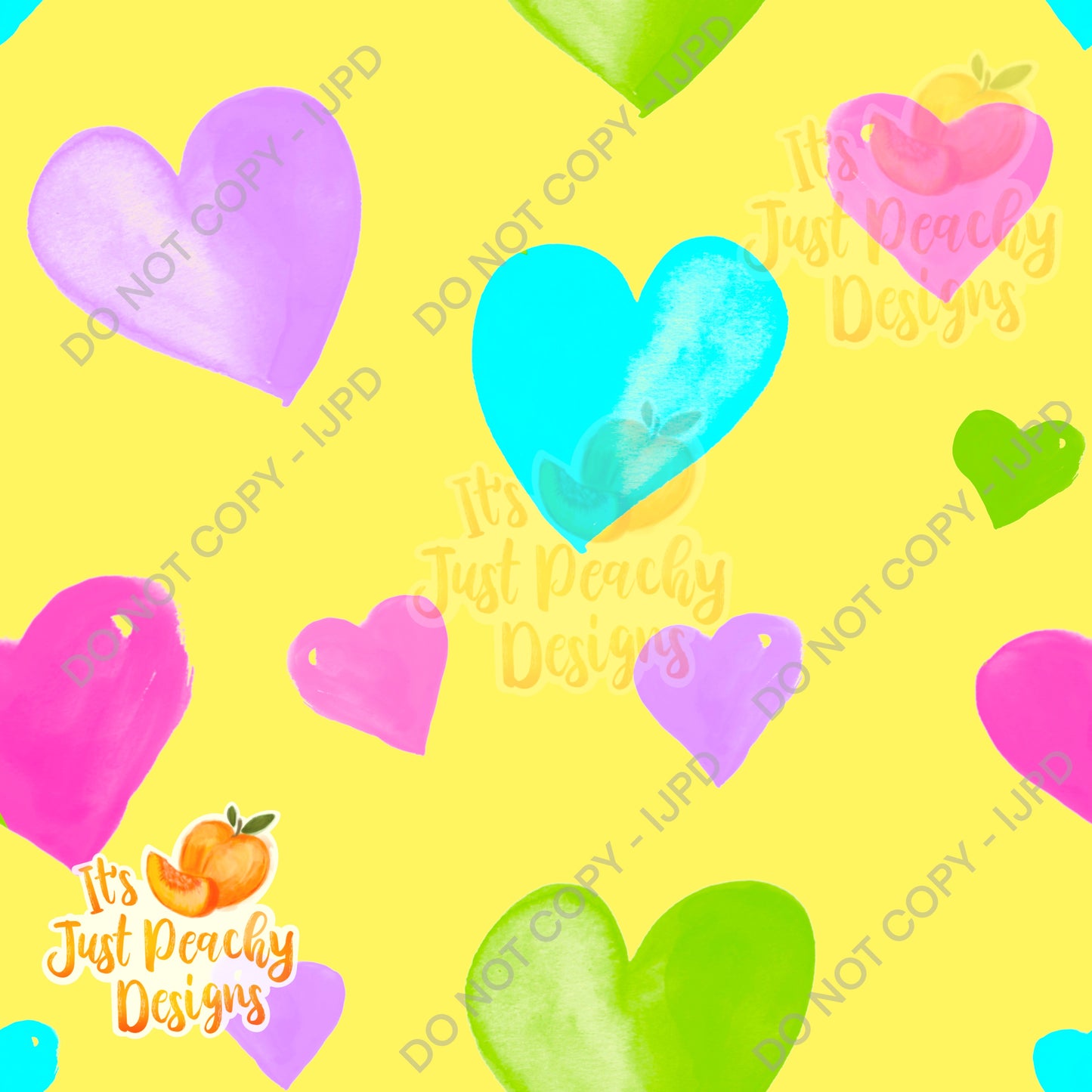 Summer Rainbow Hearts - Multiple Colors