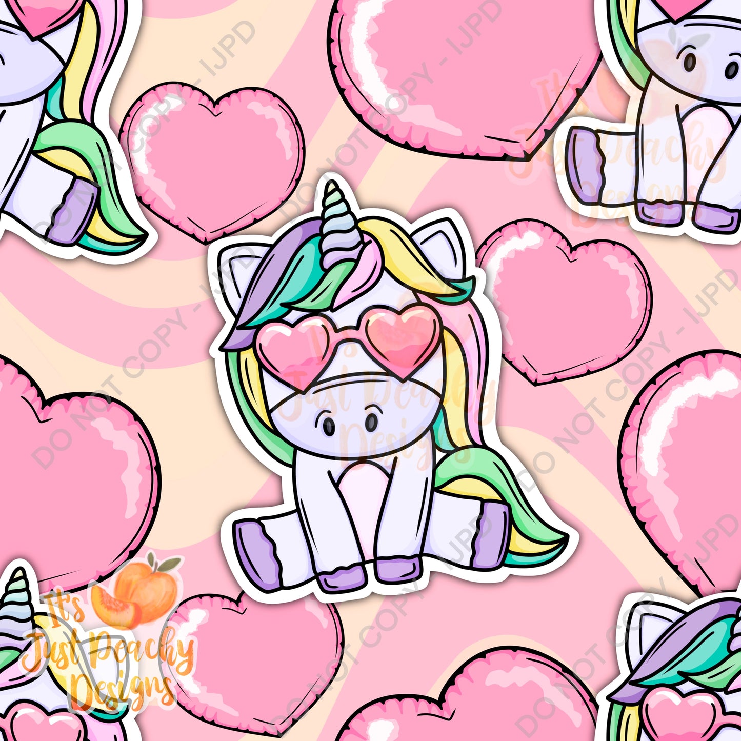 Unicorn Sticker Style- Multiple Color Options