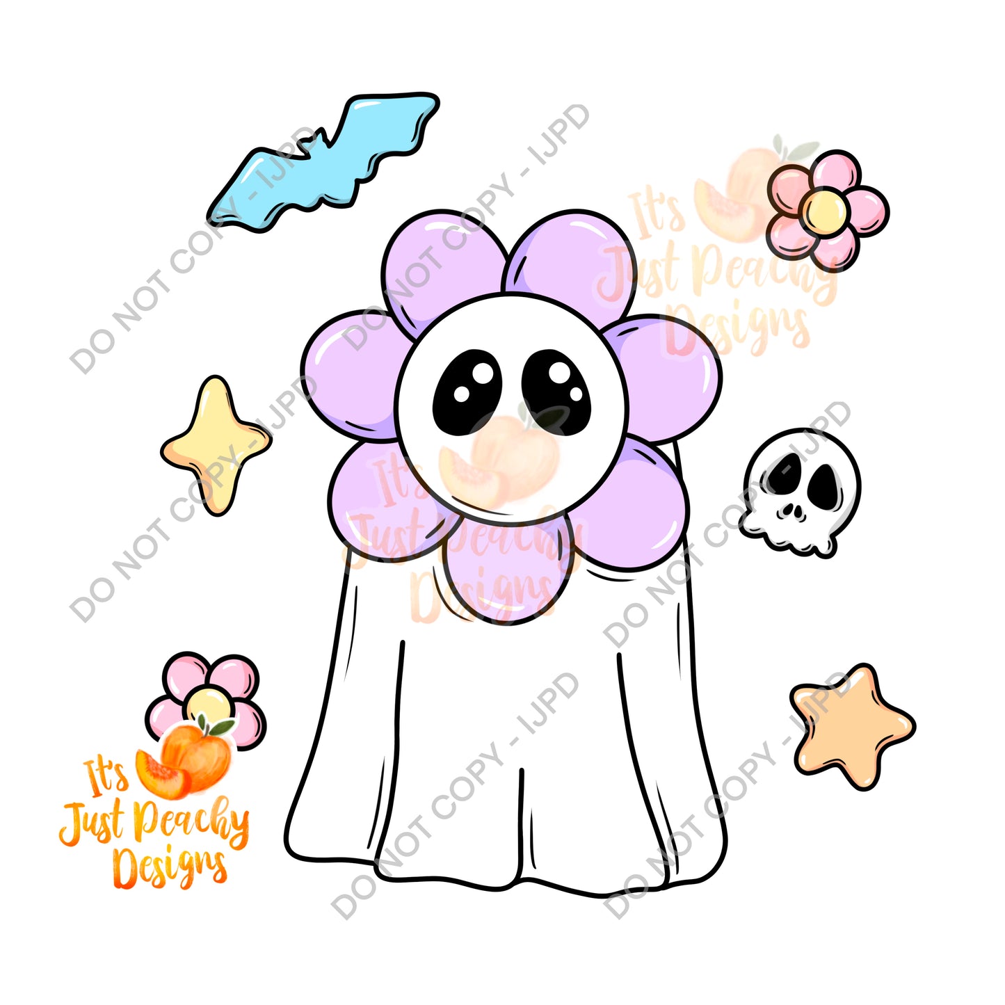 Flower Ghosts - Multiple Colors PNG