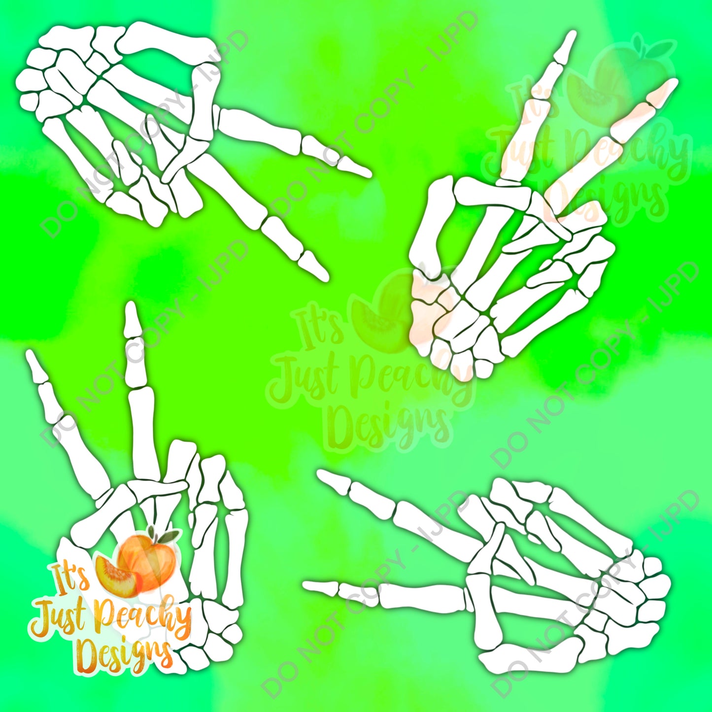 Summer Skeleton Peace Sign - Multiple Colors