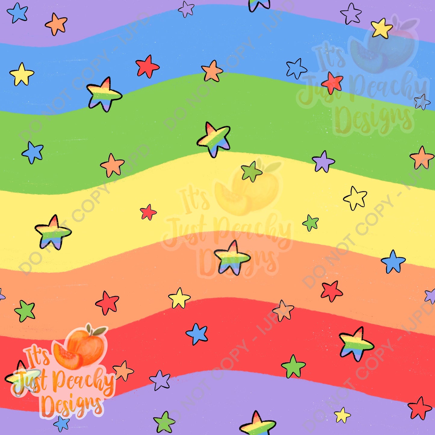 Retro Rainbow Stars Coords - Multiple Options