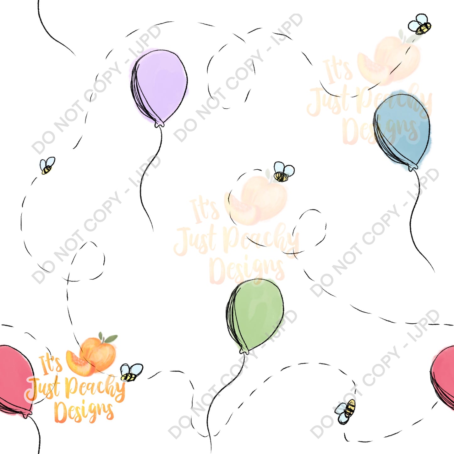 Watercolor Balloons - Multiple Colors