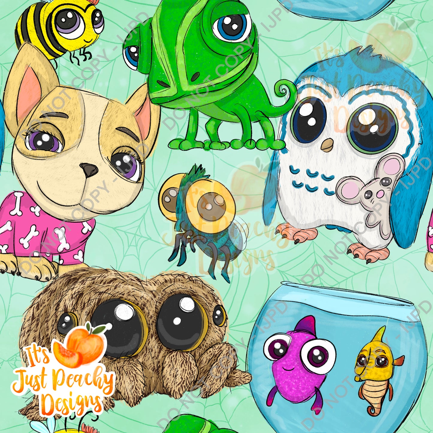 Limited Exclusive- Sketchy Cute Spider and Friends- Multiple Colors