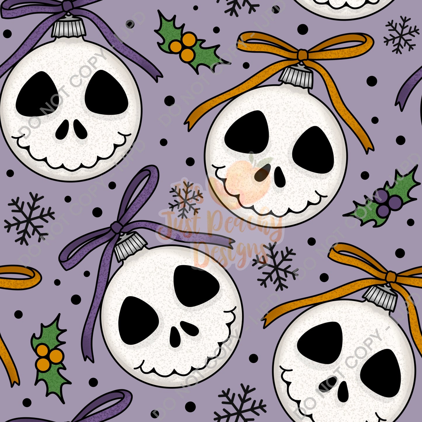 Skull Ornaments- Multiple Colors - Spooky Christmas