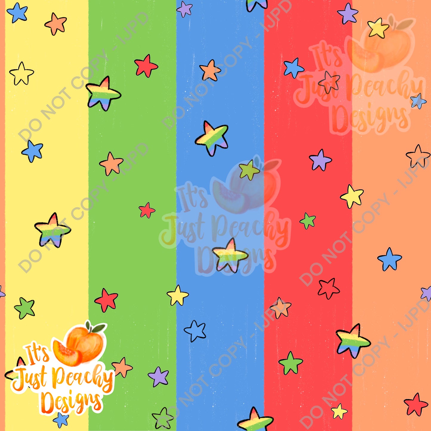 Retro Rainbow Stars Coords - Multiple Options