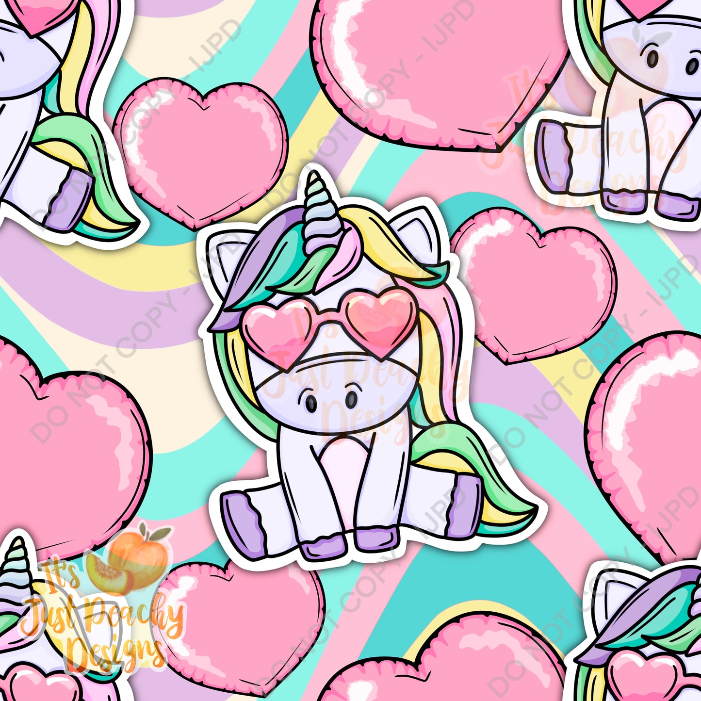 Unicorn Sticker Style- Multiple Color Options