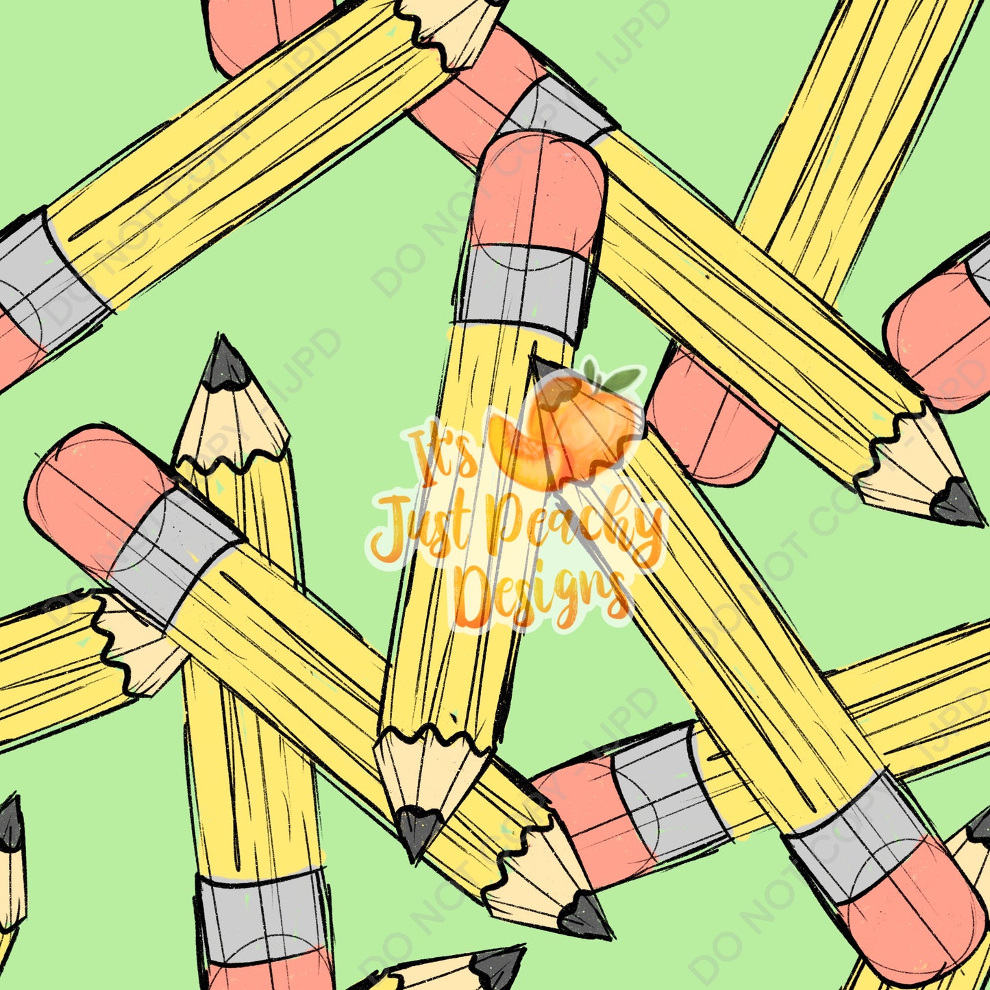 Sketchy School Pencils - Multiple Colors