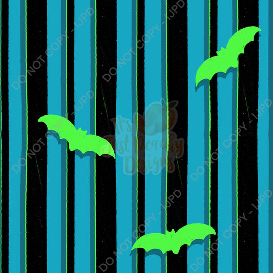 Spooky House Bat Stripes - Multiple Colors