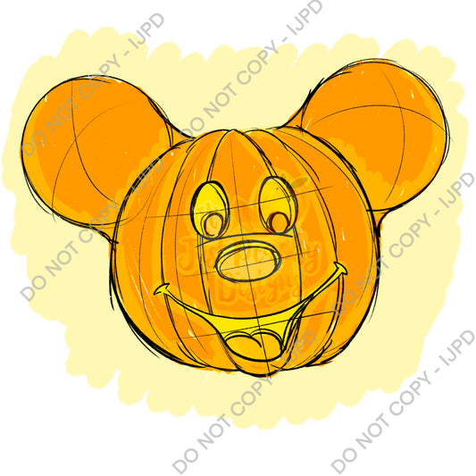 Not so Spooky Pumpkin PNG - Multiple Colors