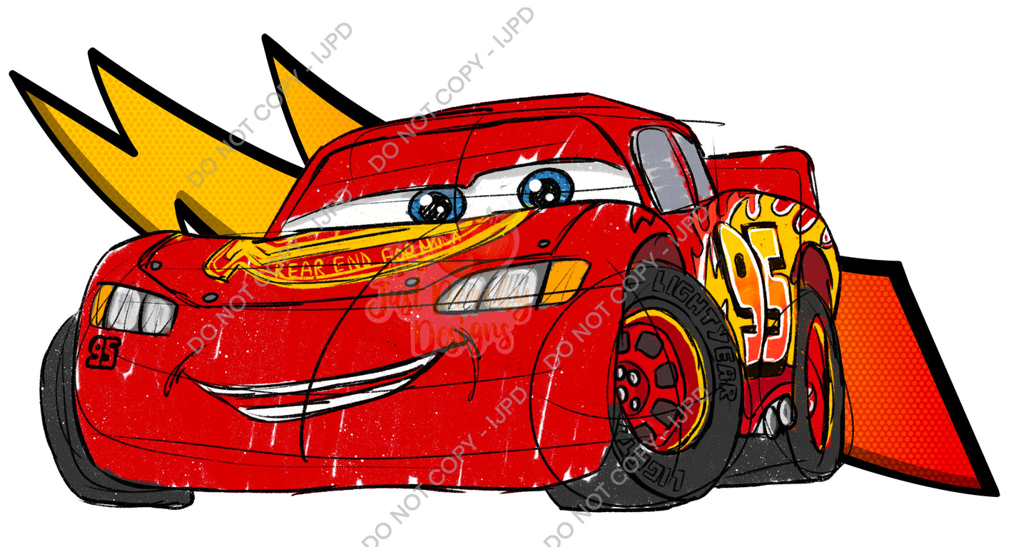 Sketchy Race Car PNG