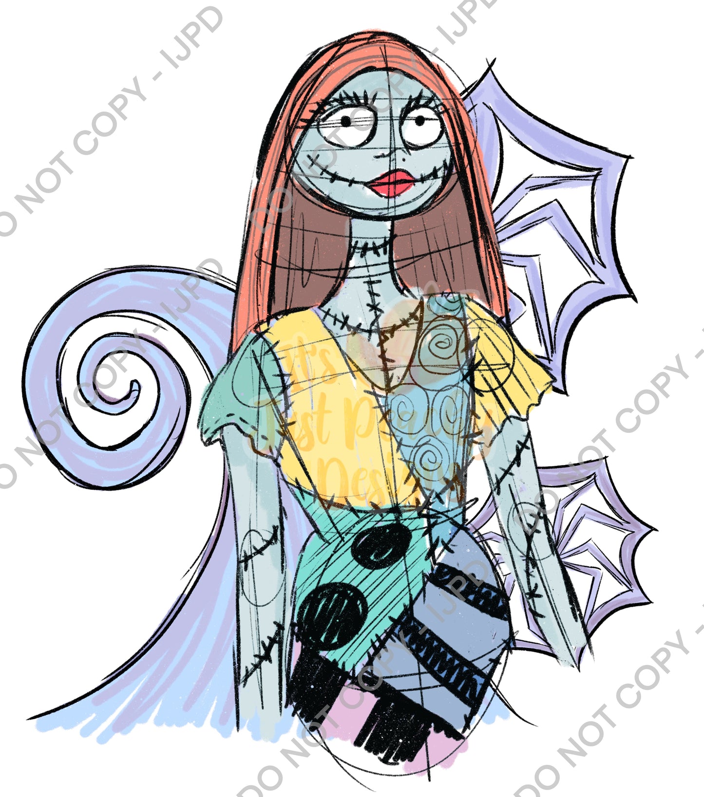 Pastel Spooky Seamstress PNG