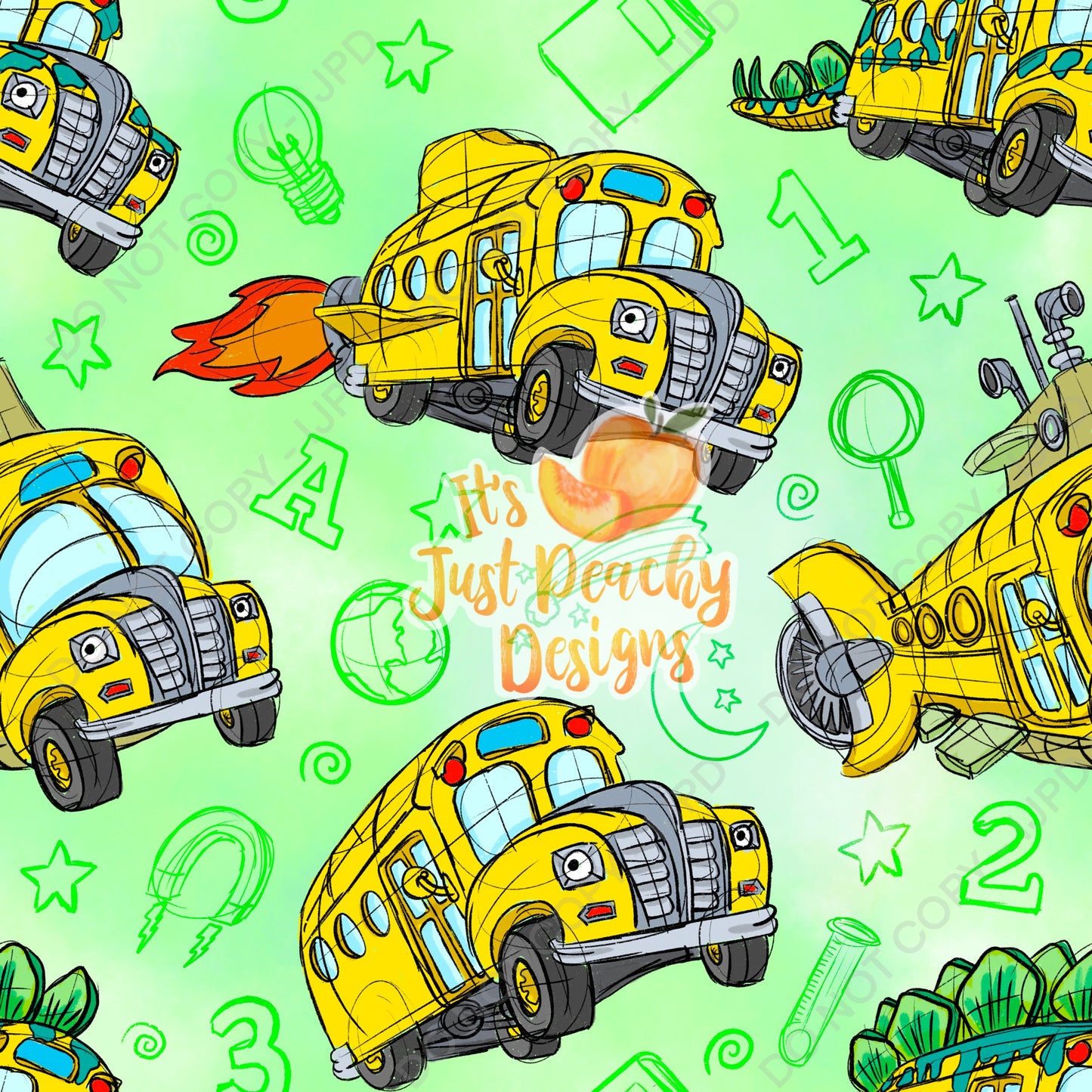 Sketchy Magical Bus - Multiple Colors