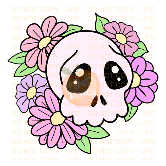 Cute Skull PNG - Two Color Options