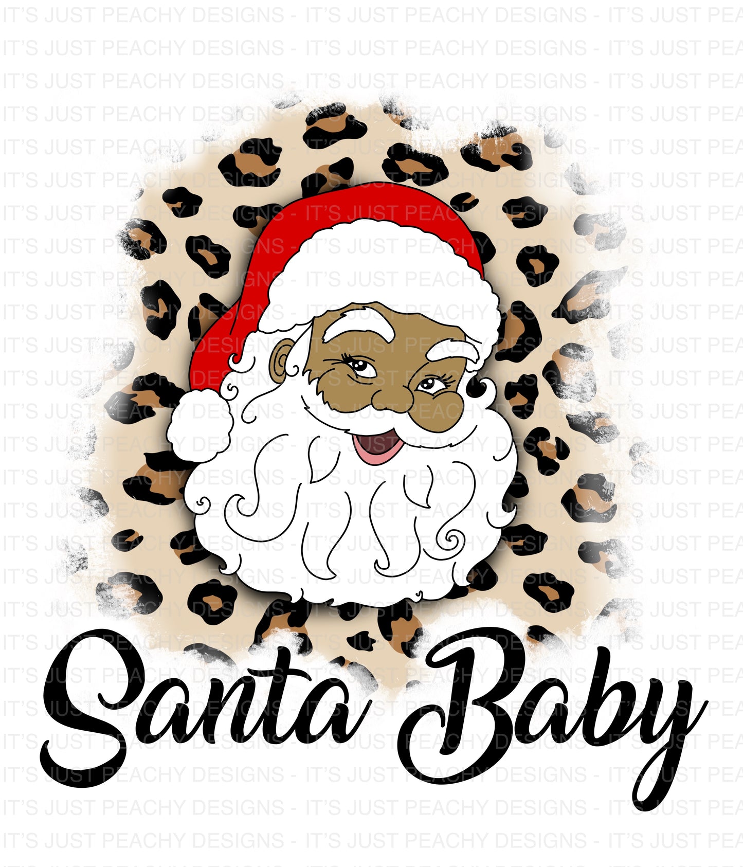 Multicultural Leopard Santa PNG - Multiple Variations