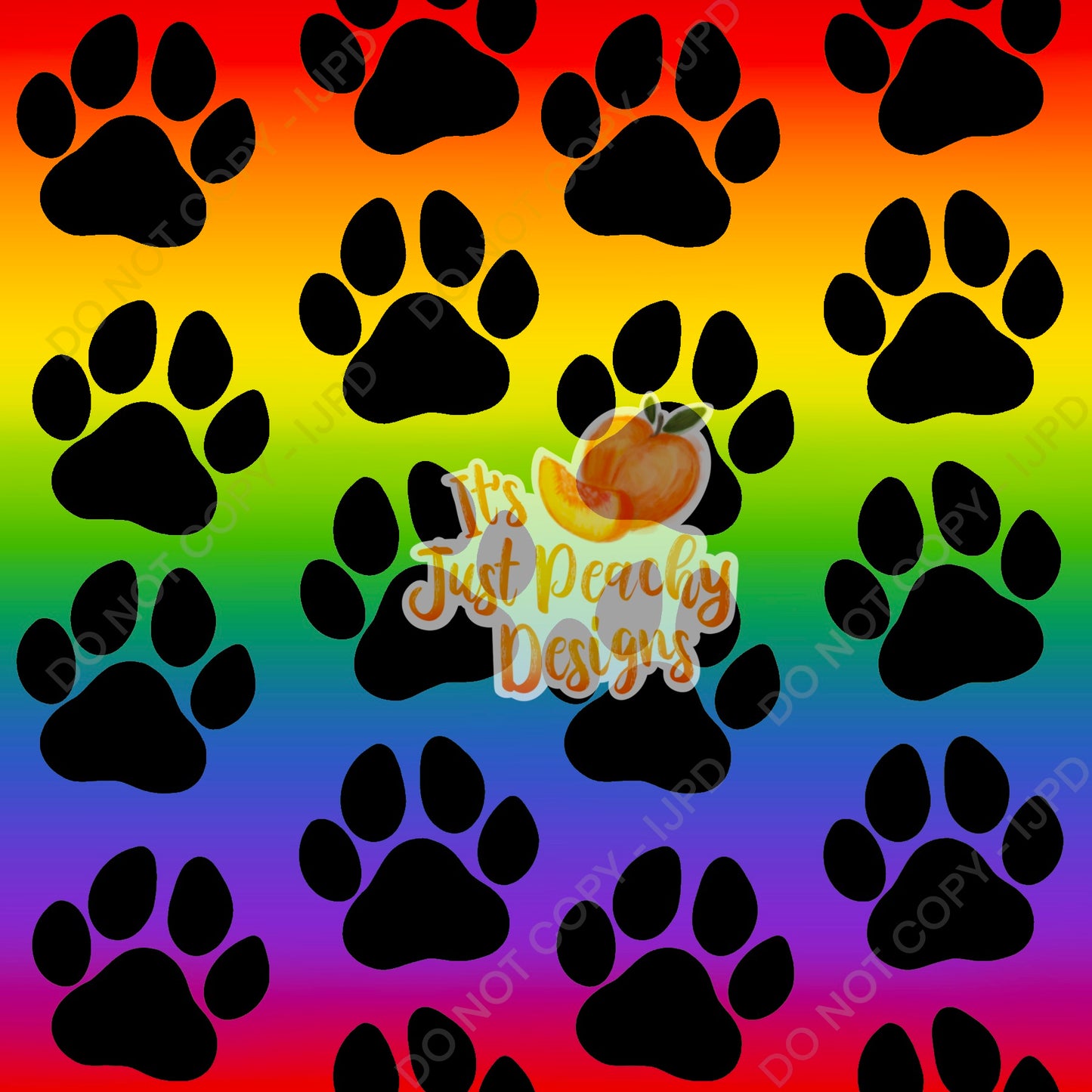 Rainbow Paw Prints - Multiple Variations