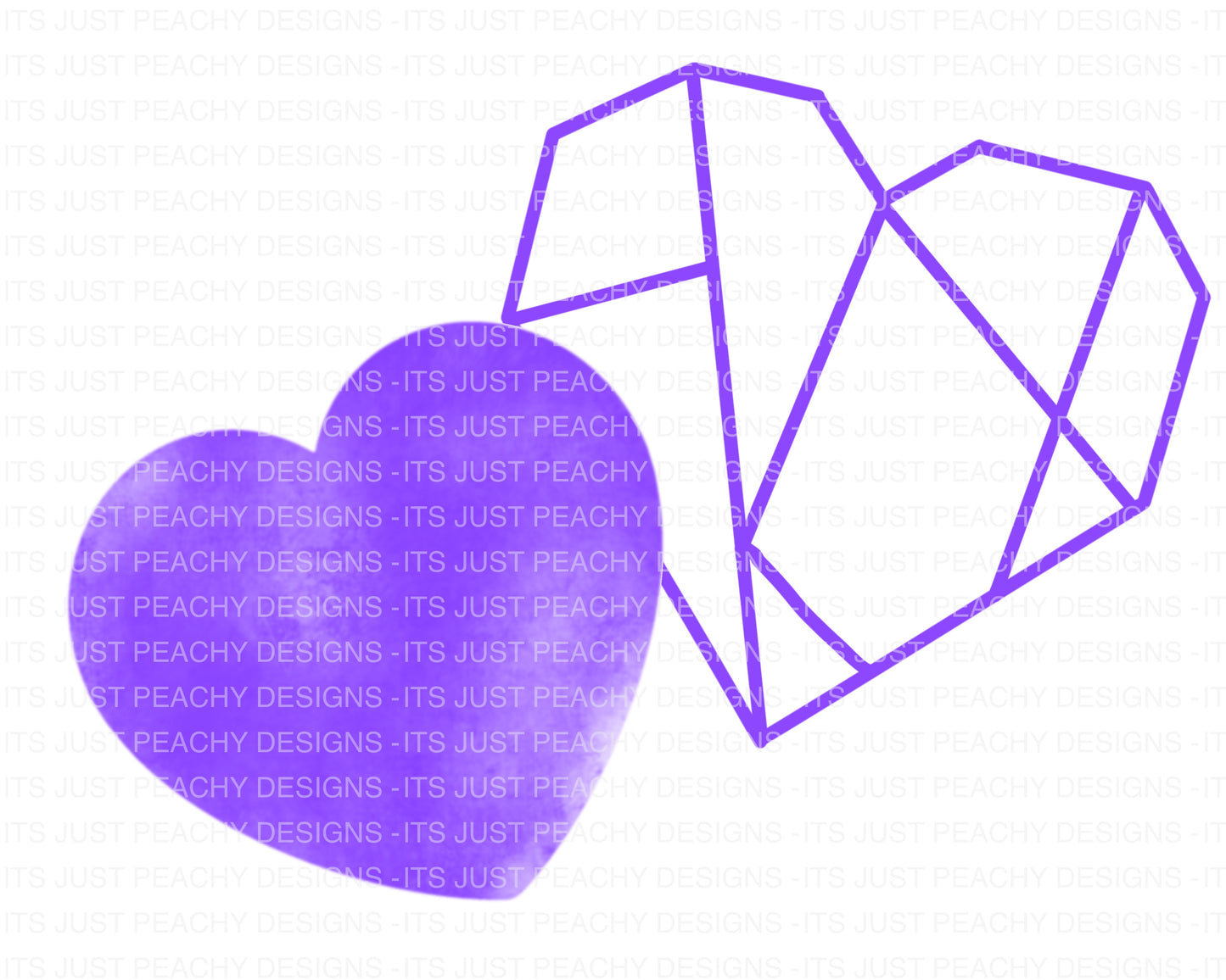 Geometric Heart PNG