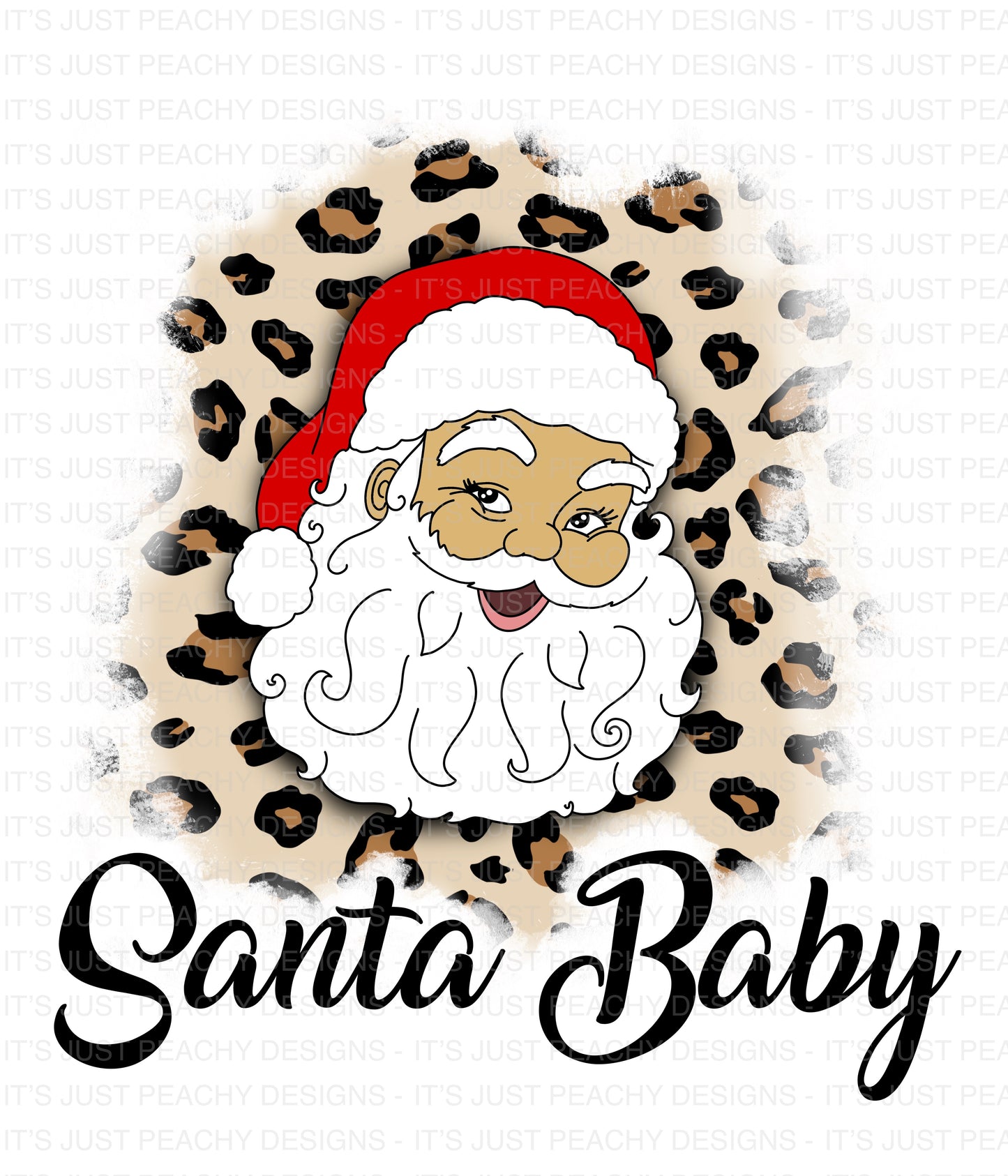 Multicultural Leopard Santa PNG - Multiple Variations