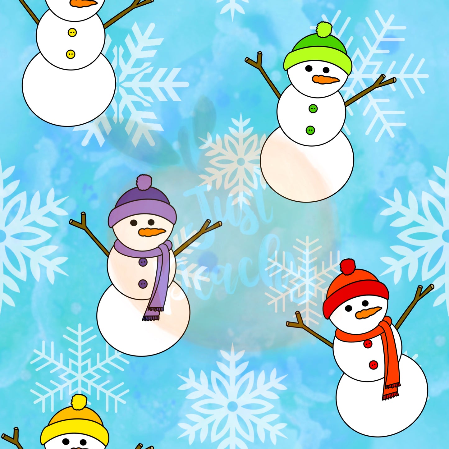 Colorful Snowmen