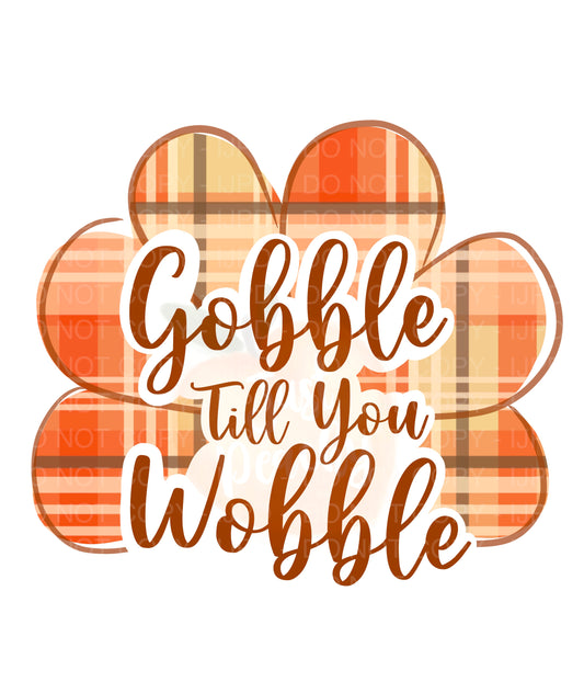 Gobble Till You Wobble Plaid PNG