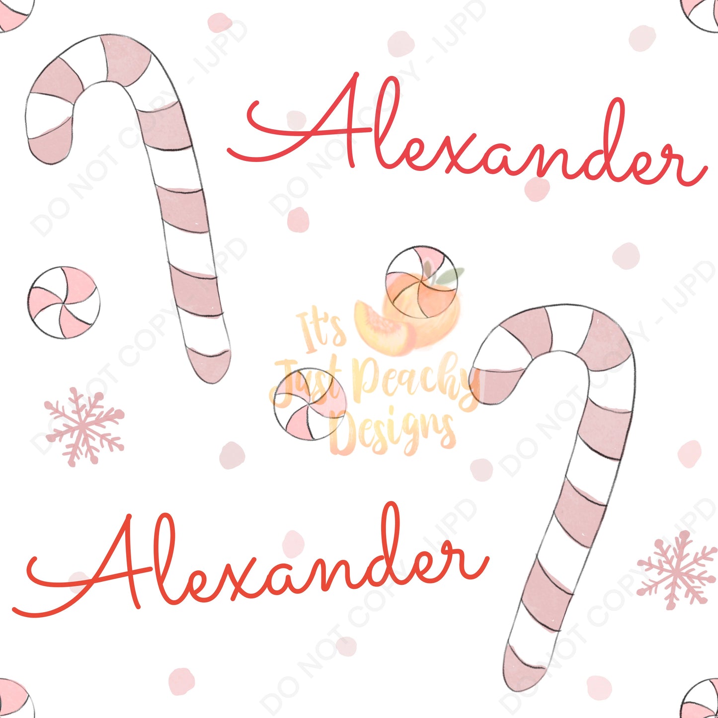 Add A Name File - Candy Canes - Multiple Colors