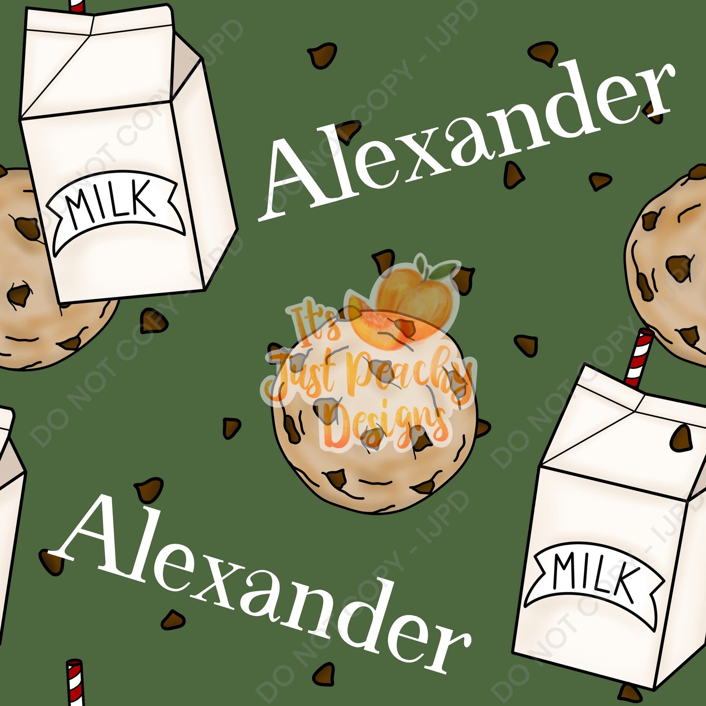 Add A Name File - Milk and Cookies - Multiple Colors