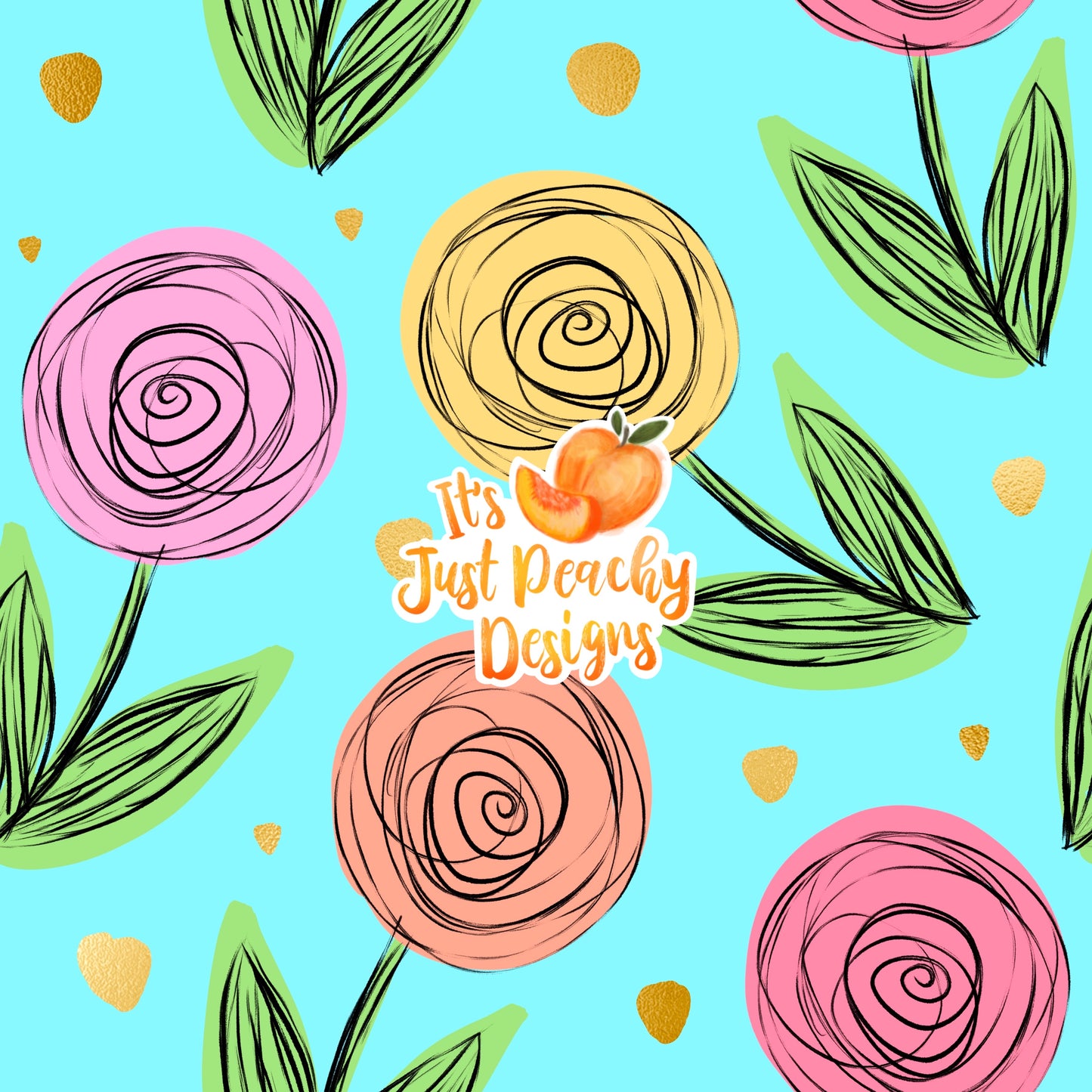 Doodle Floral - Multiple Colors