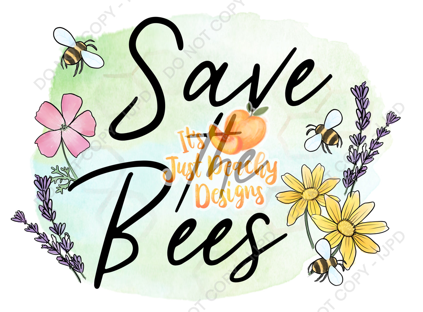 Save the Bees PNG - Multiple Options