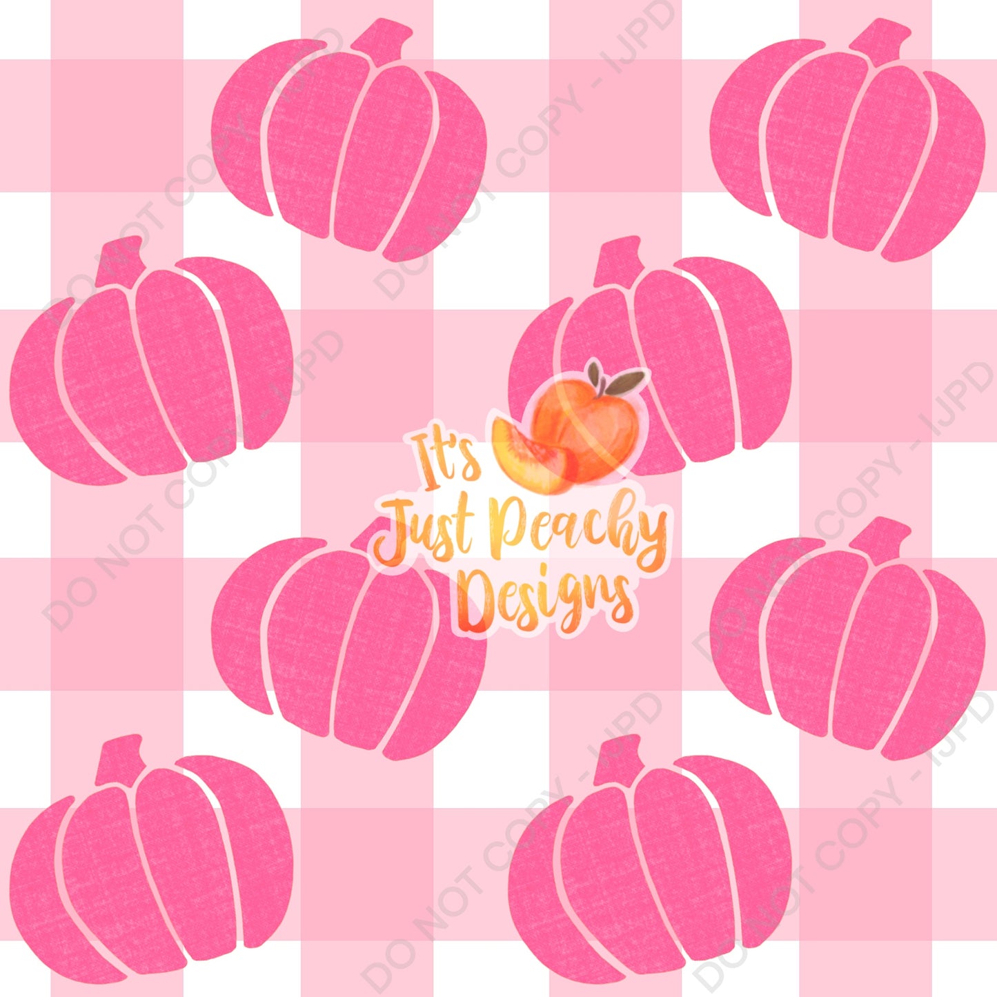 Pink Plaid Pumpkins