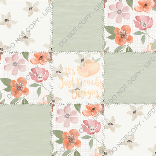 Watercolor Floral Patchwork