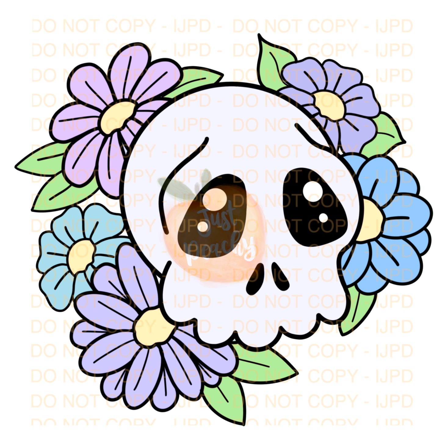 Cute Skull PNG - Two Color Options