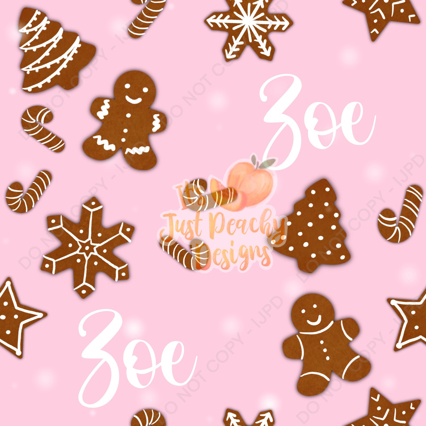 Add A Name File - Gingerbread- Multiple Colors