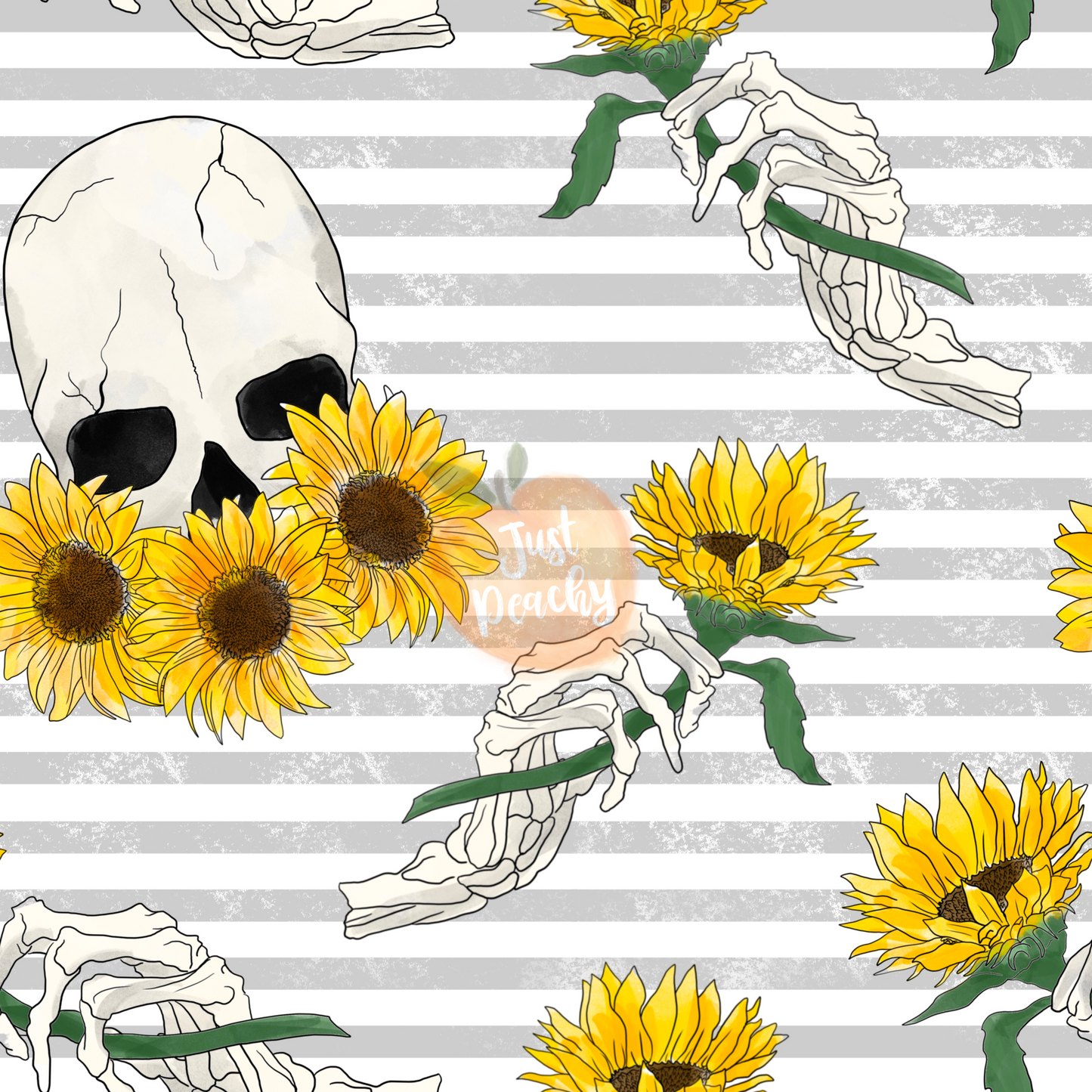 Sunflower Skull