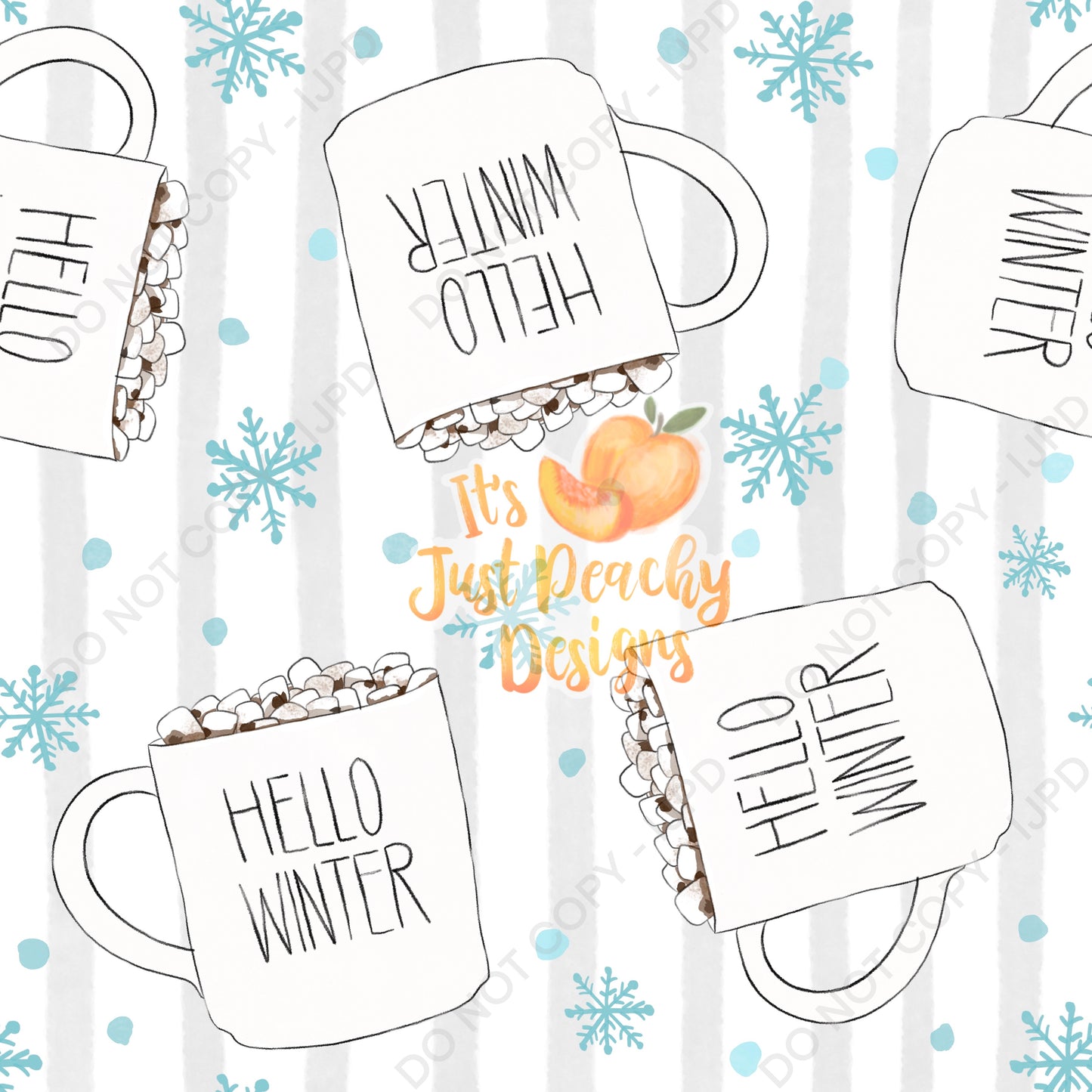 Hot Chocolate Hello Winter- Multiple Background Options