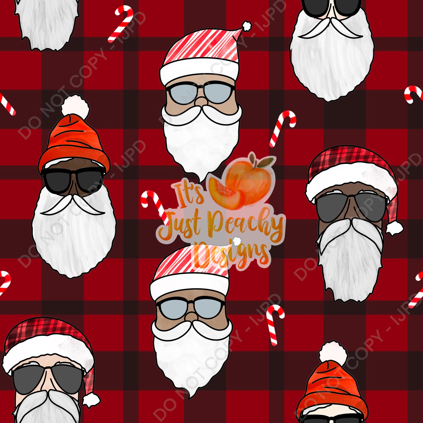 Multicultural Hipster Santa