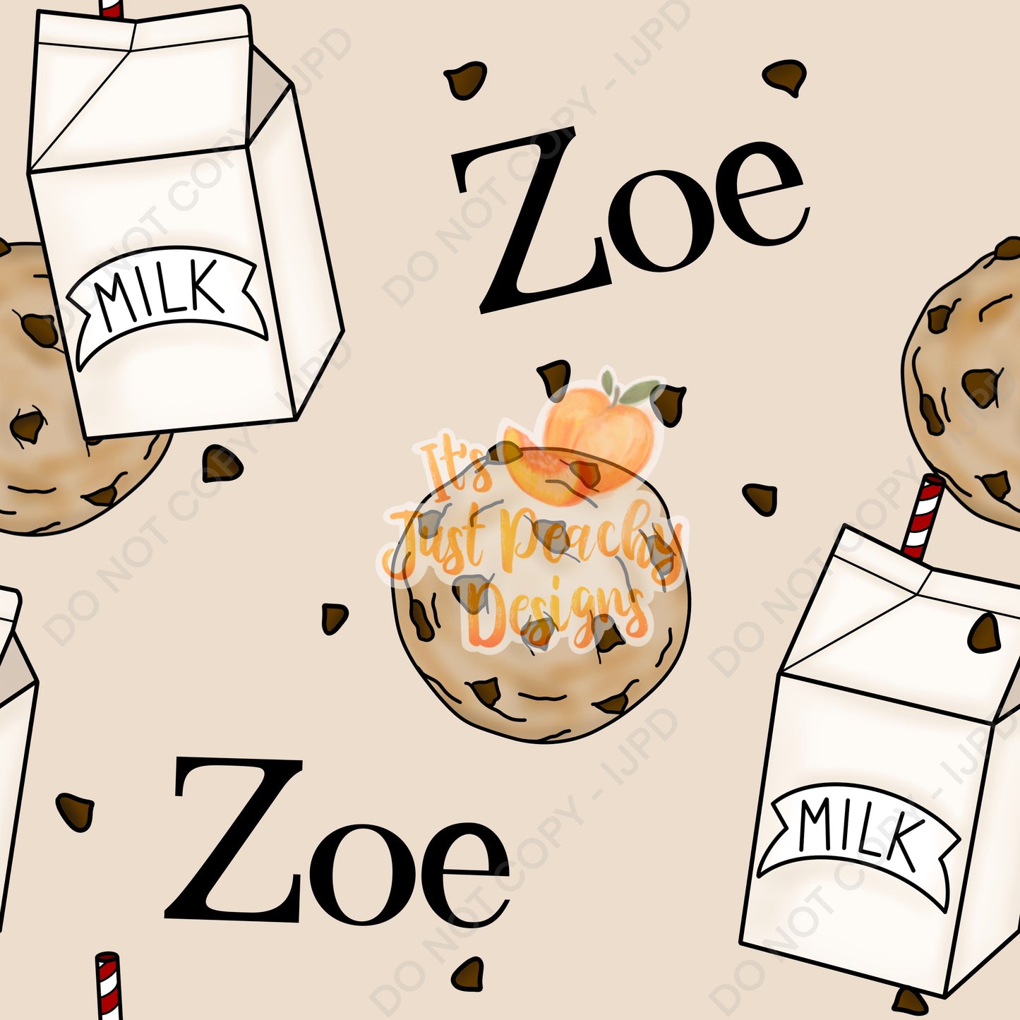 Add A Name File - Milk and Cookies - Multiple Colors