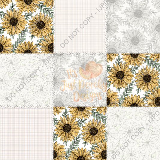 Sunflower Floral Patchwork