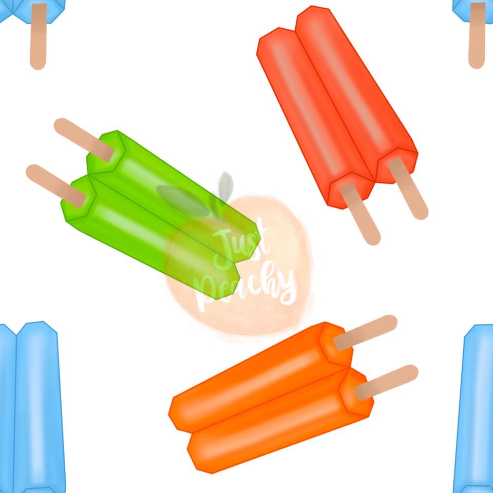 Popsicle Red, Green, Orange-Multiple Colors